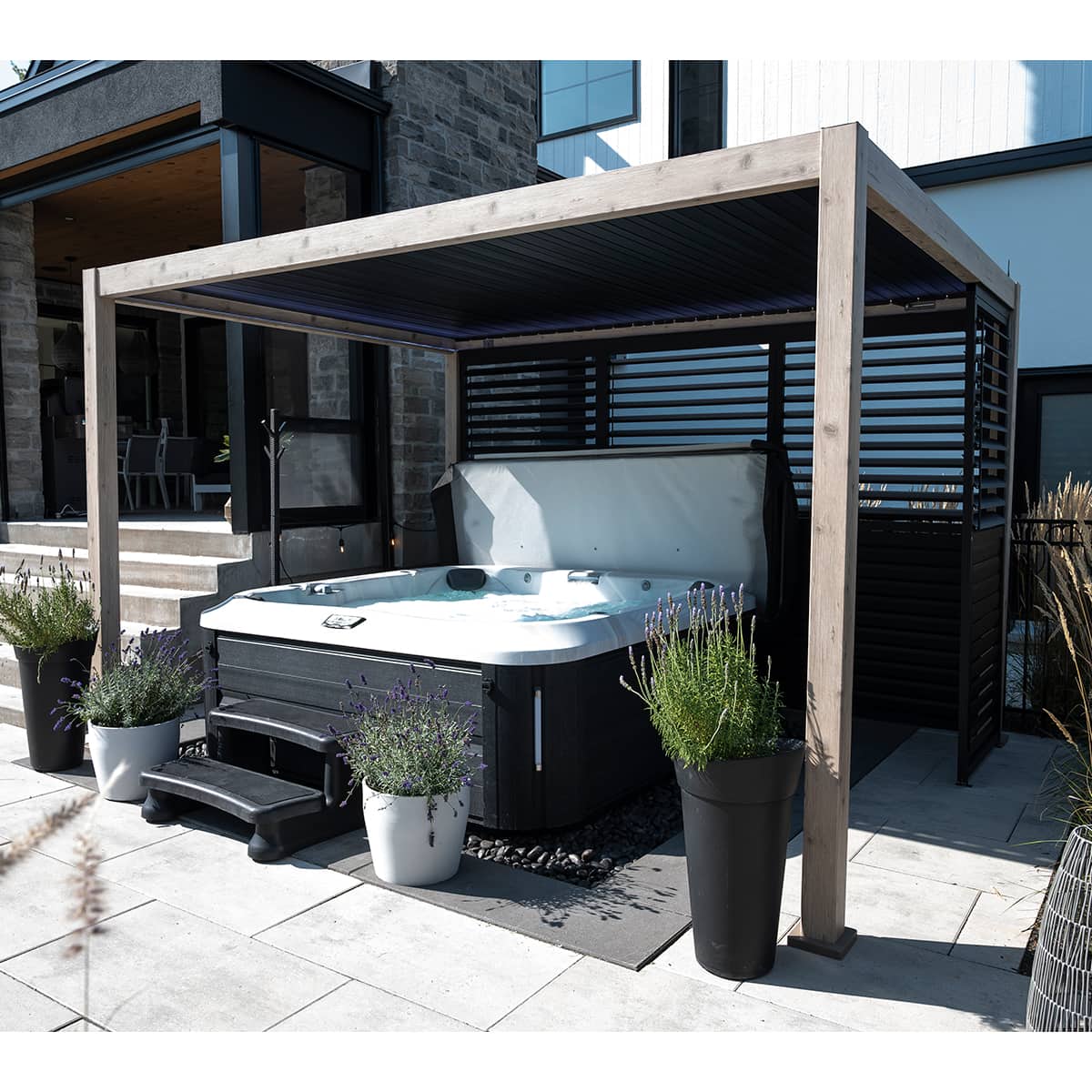 Cosa manual pergola 10' x 13' - Wood finish