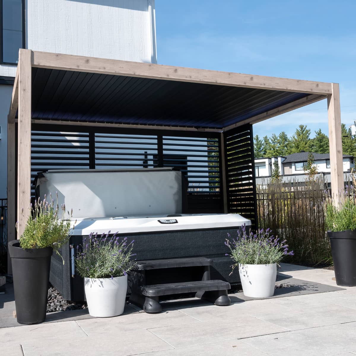 Cosa manual pergola 10' x 10' - Wood finish