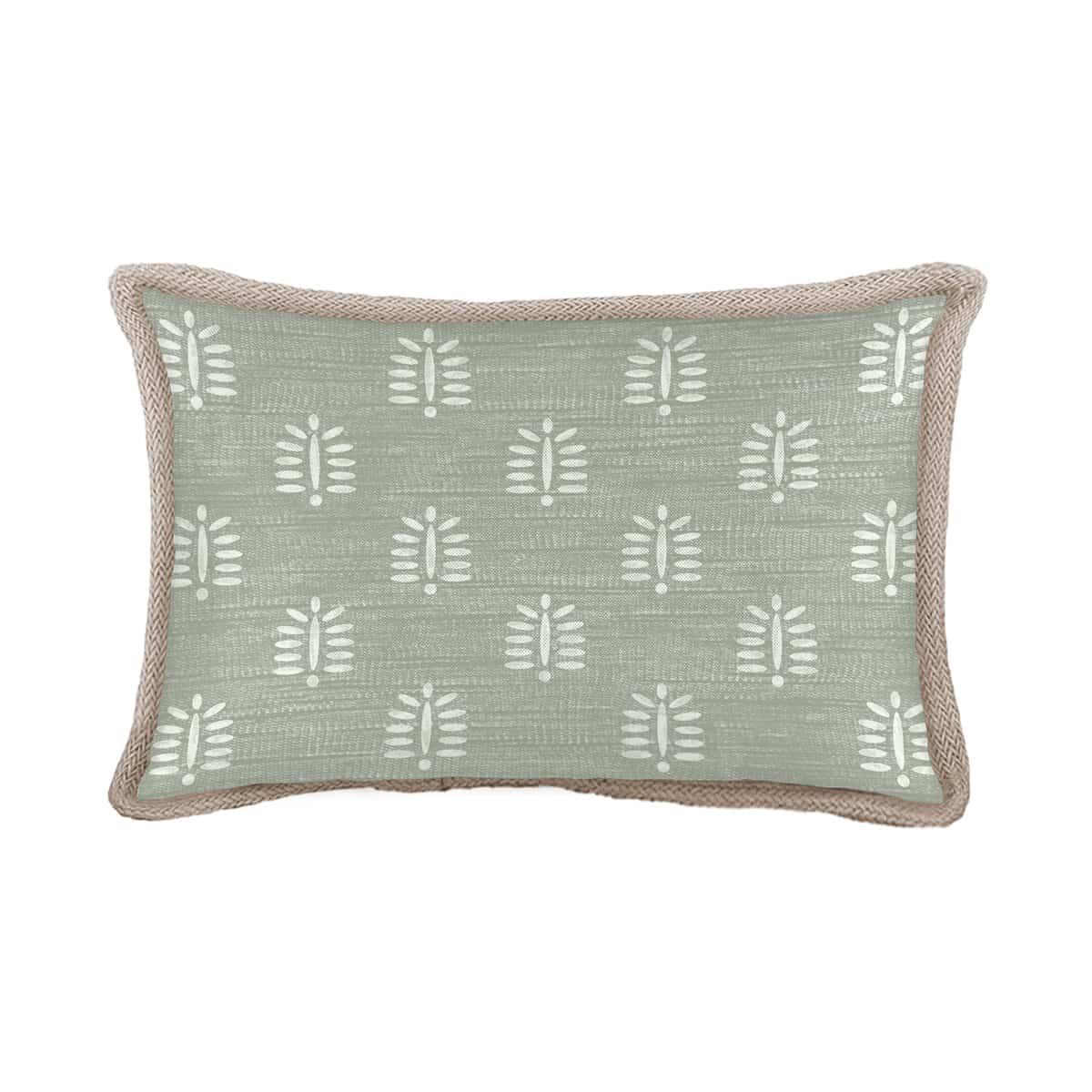 Lumbar cushion 12“ x 18” - Fern leaves