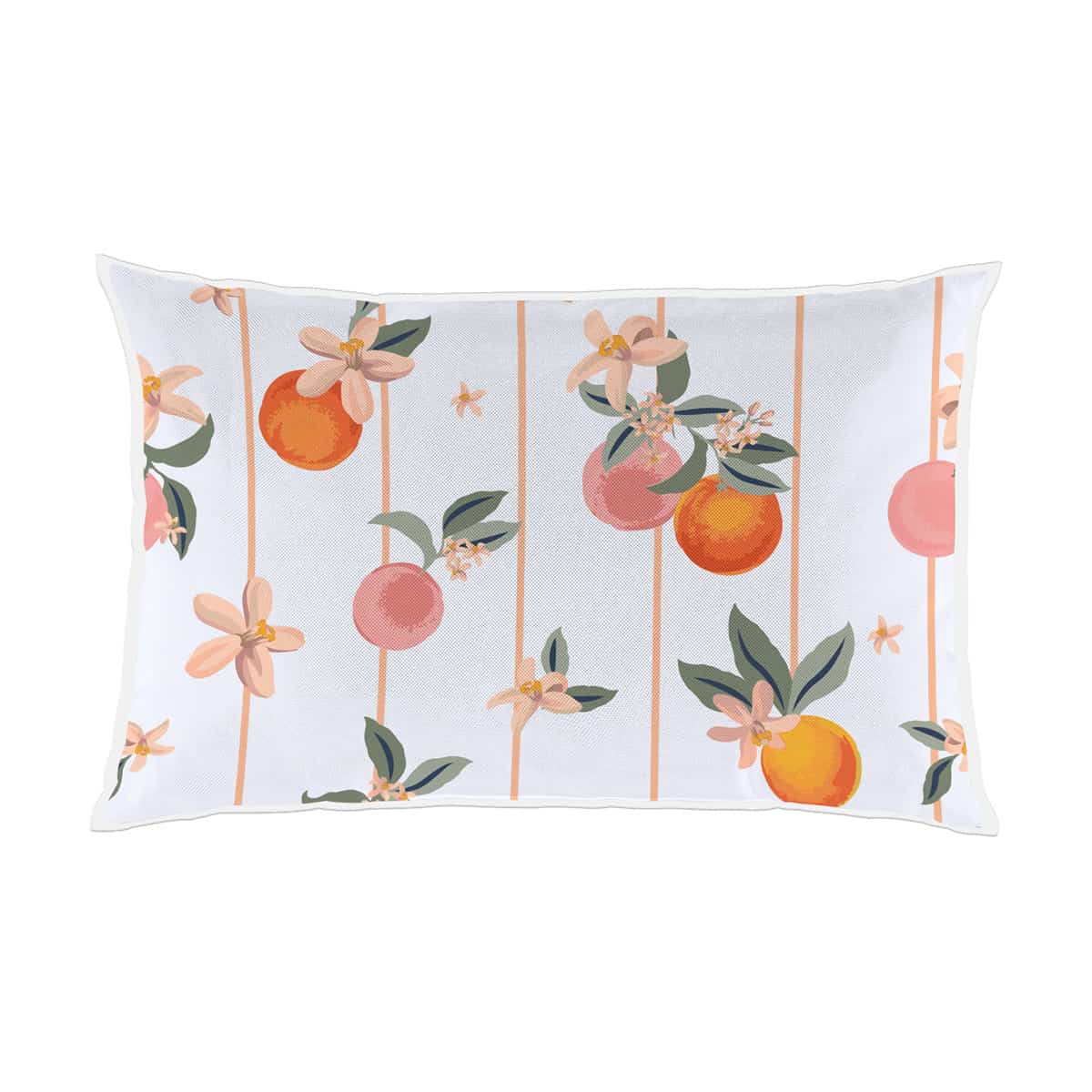 Coussin lombaire 12x18 po - Fleur de pêche