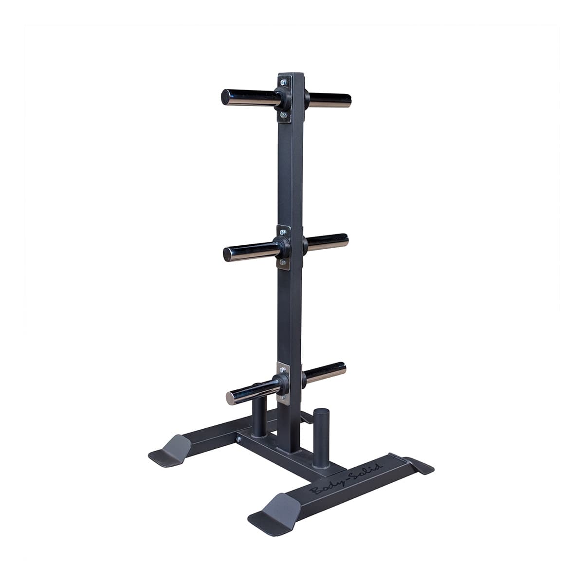 Arbre de rangement pour poids Body Solid avec supports pour barres de retenue
