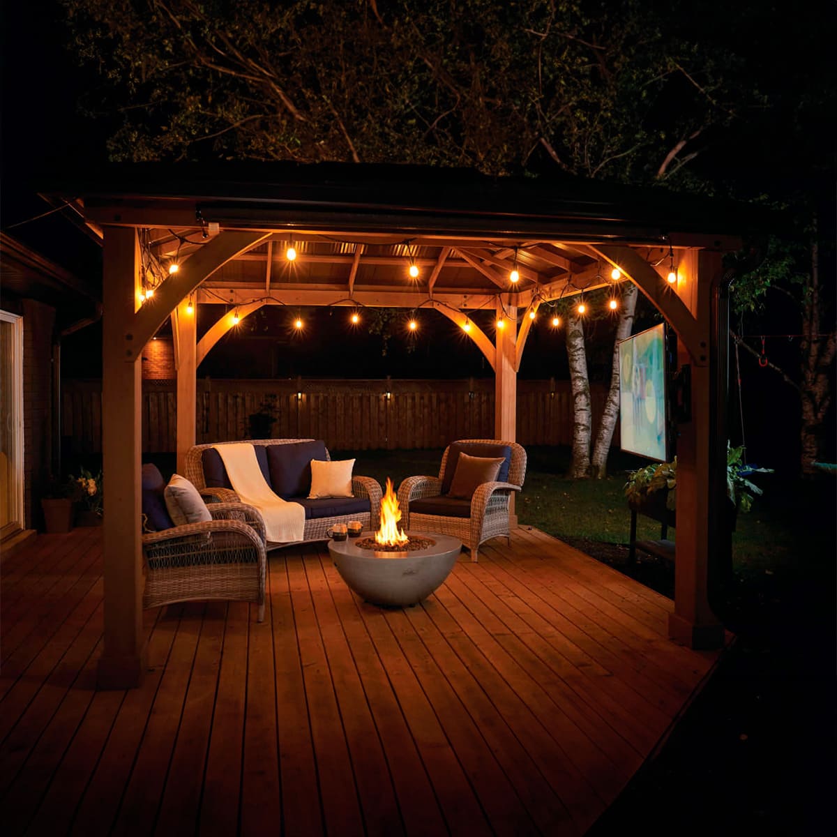 Patioflame Half-Sphere Table