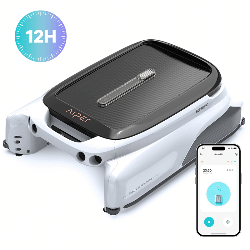 Aiper Surfer M1 Solar Powered Robotic Pool Surface Skimmer
