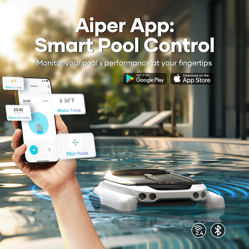 Aiper Surfer M1 Solar Powered Robotic Pool Surface Skimmer