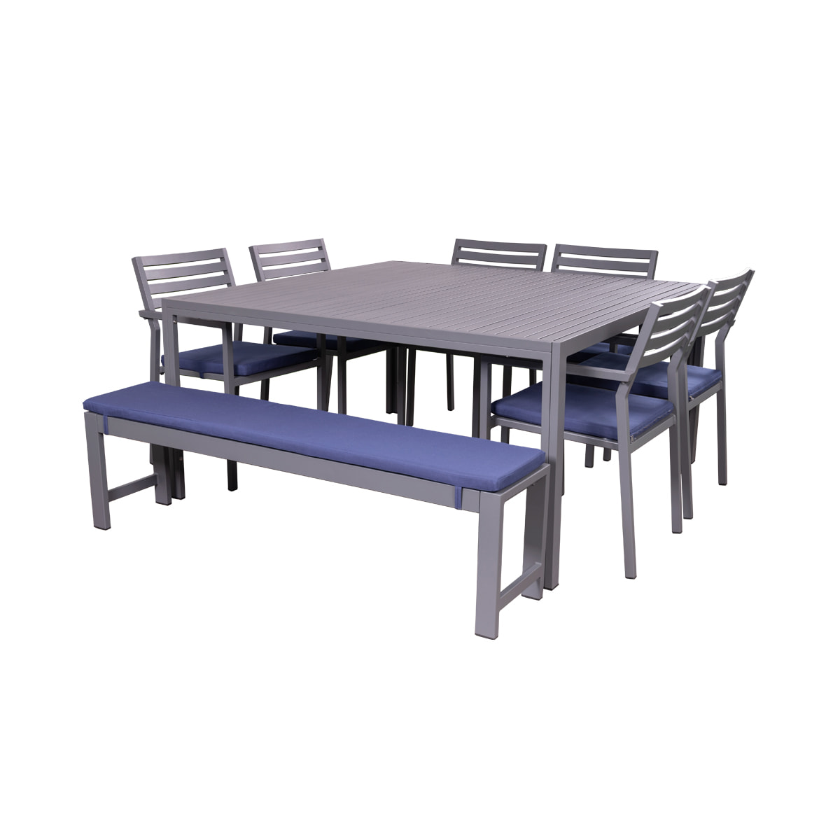 Valentine Dining Set 6 Chairs and 1 Bench - Table 60