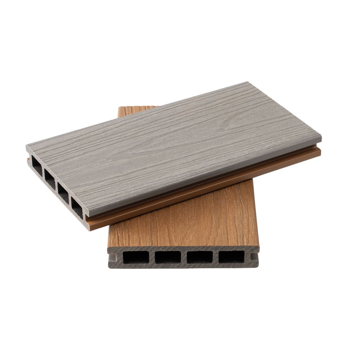 Reversible Composite Decking Board - Grey and Teak 1'' x 5 1/2'' x 16'