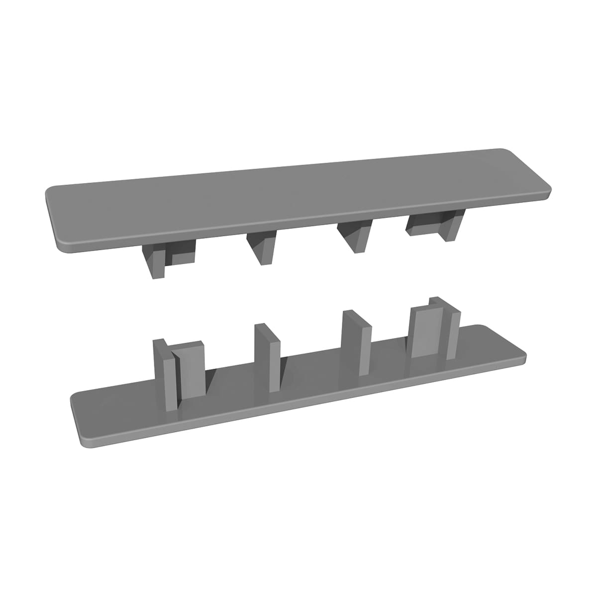Embout en plastique finition gris