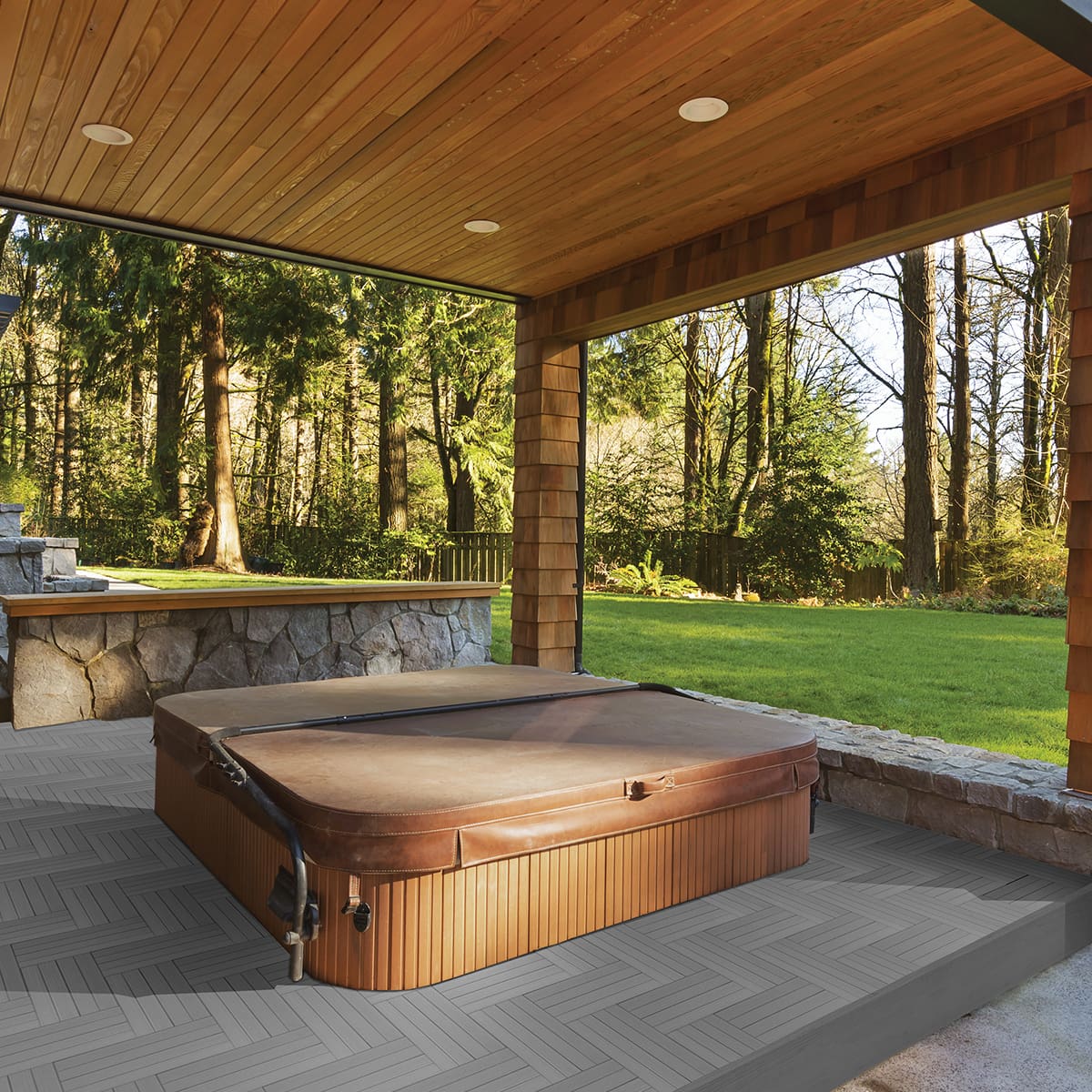 Tuile composite 12''x24'' - Mirage gris