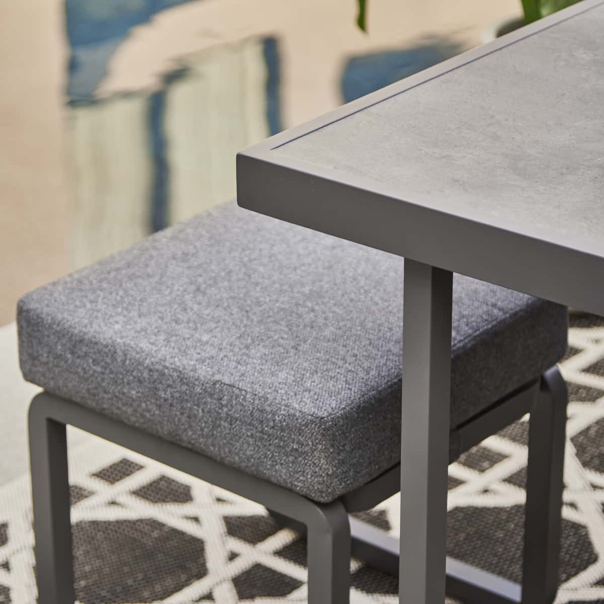 Sectionnel à dîner Dylan - Gris foncé