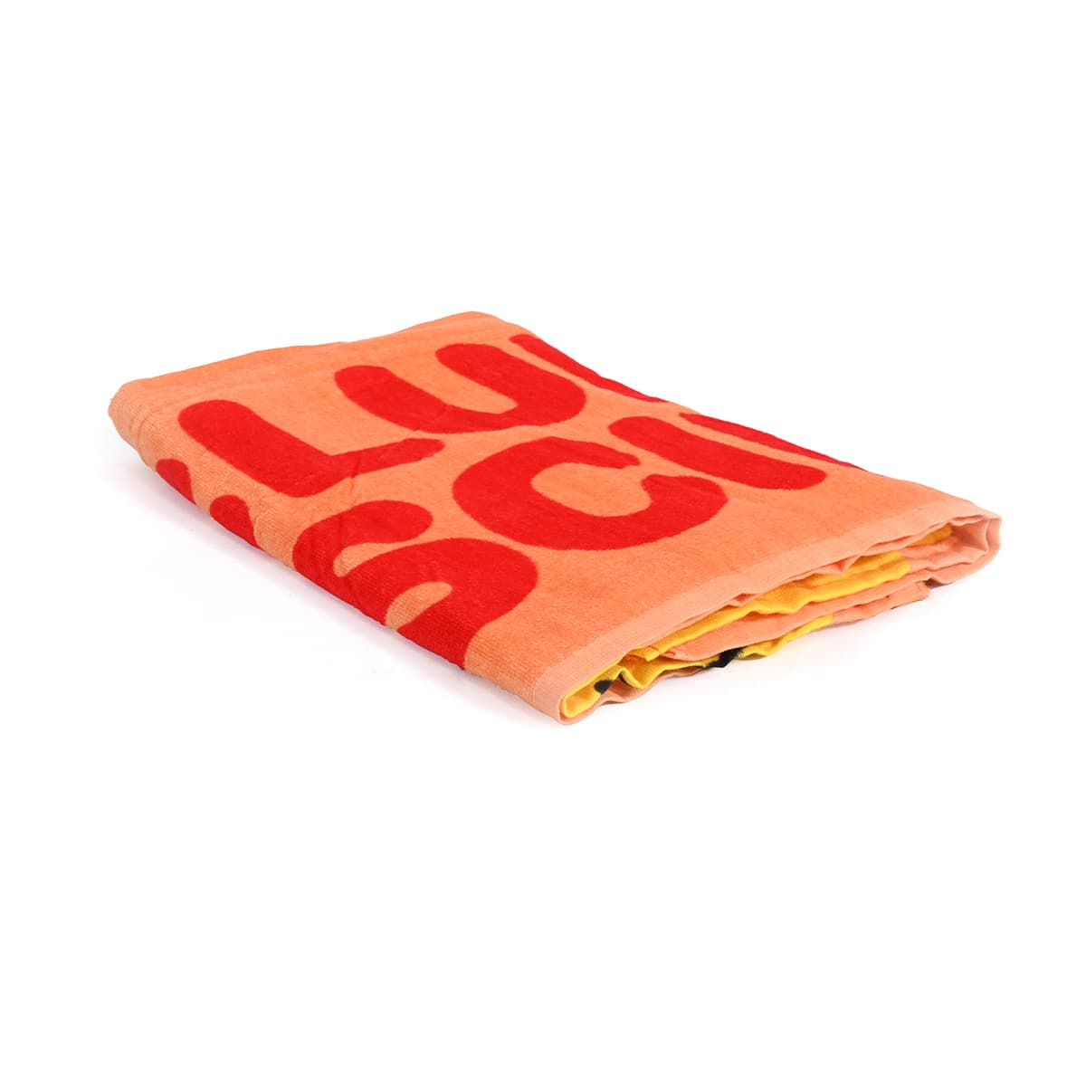 Serviette avec logo Club Piscine - Corail