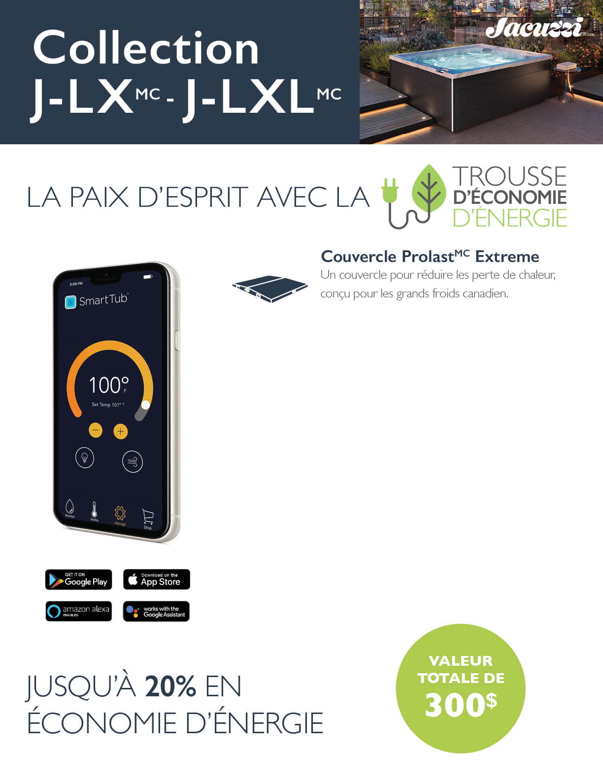 Spa J-LXL Platinum - Smoked Ebony