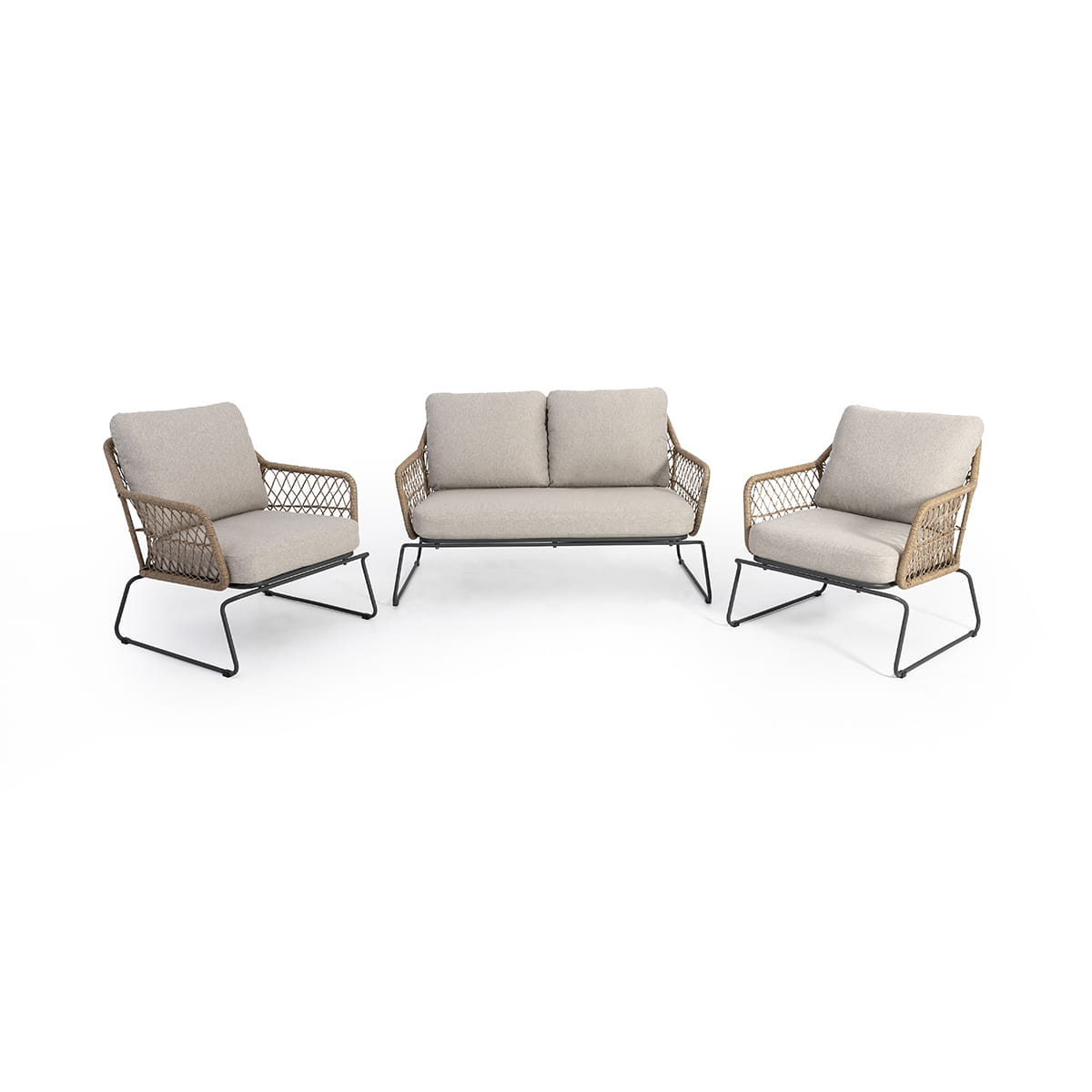 Ensemble conversation Iris - Gris foncé