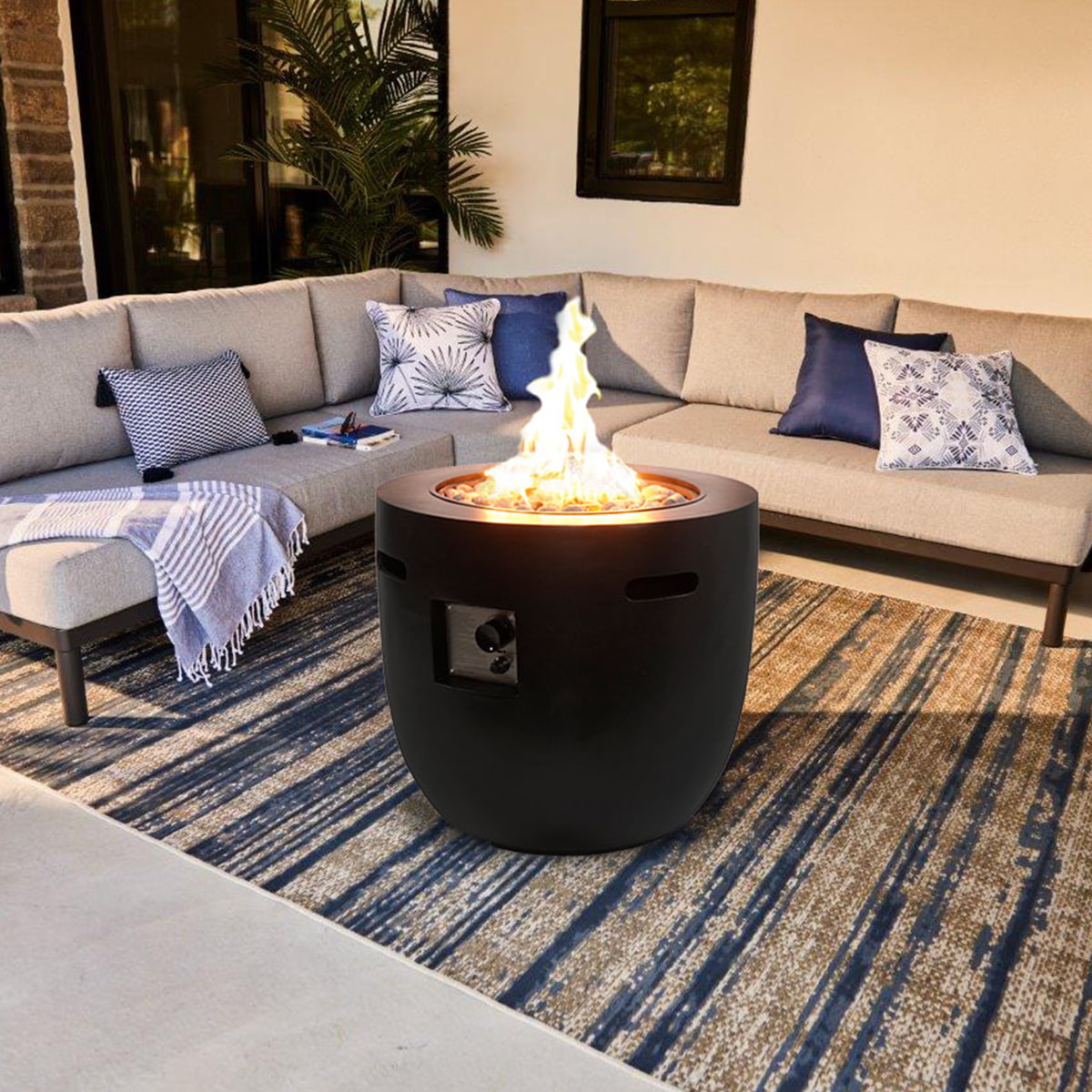 Euro Fire Table - Black