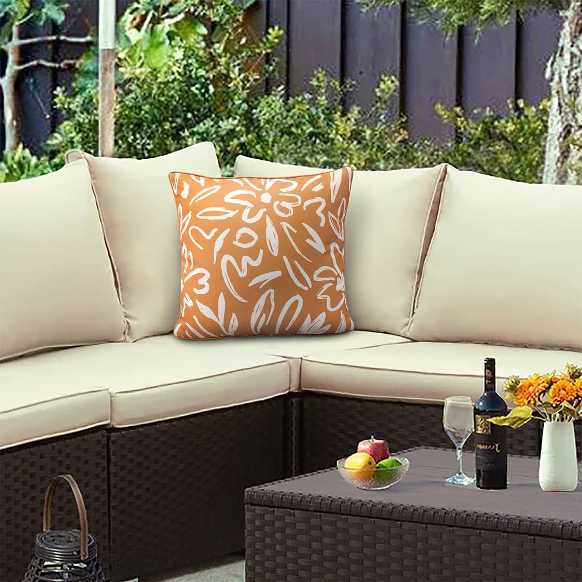 Square Cushion 18x18 in - Yellow Digital Print