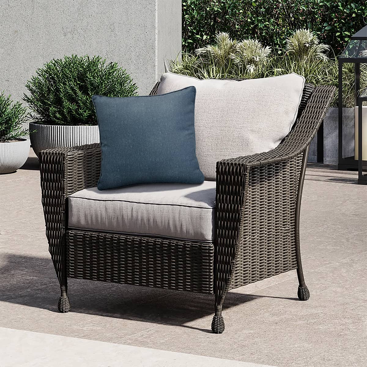 Square Cushion 18x18 in - Textured Blue