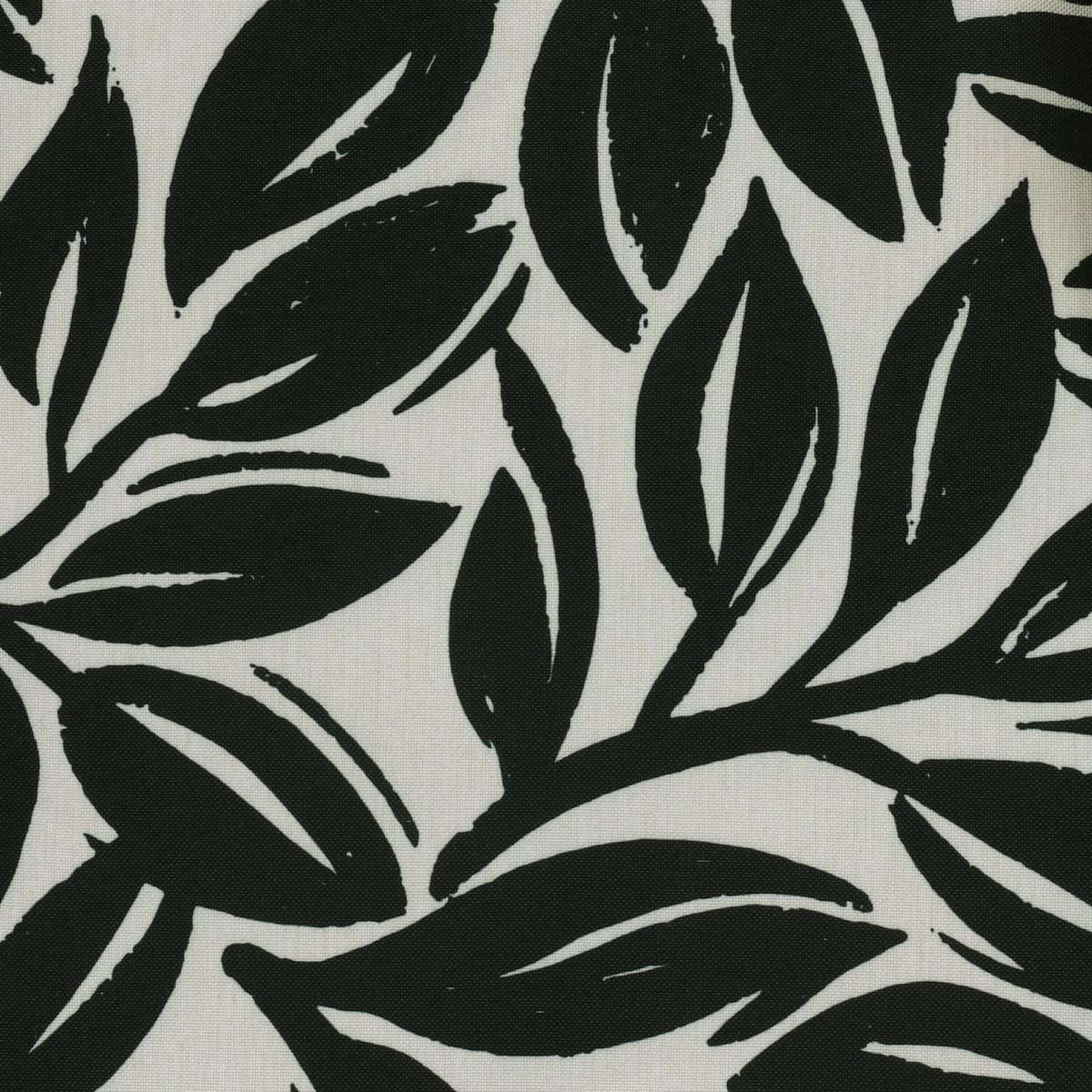 Coussin carré 18x18 po - Feuilles Imprimées Noir