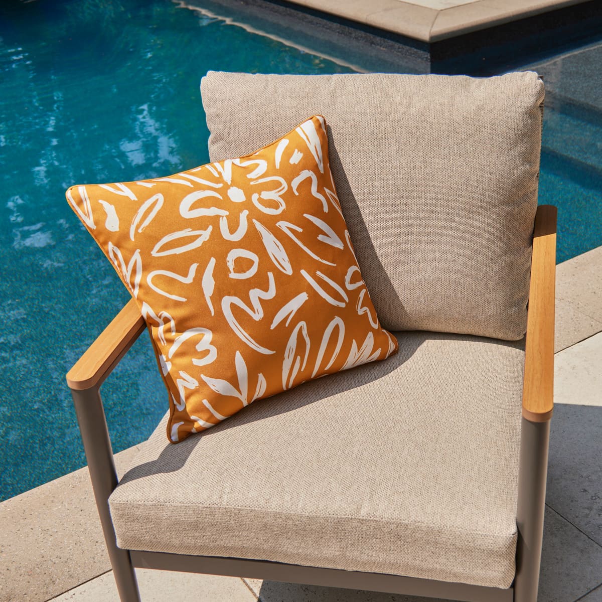 Square Cushion 18x18 in - Yellow Digital Print