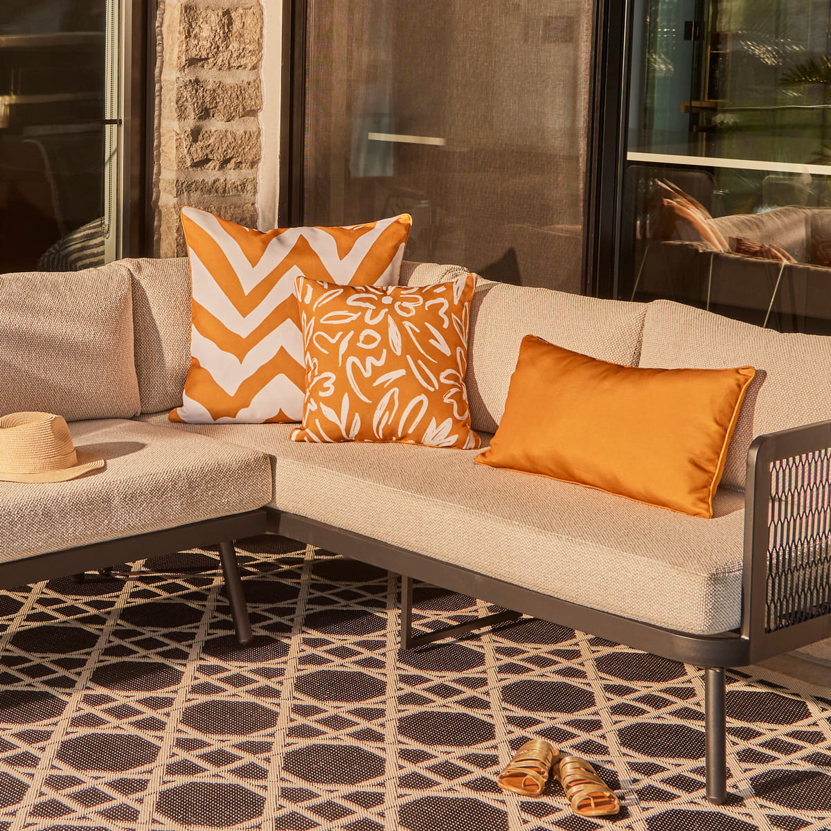 Square Cushion 18x18 in - Yellow Digital Print