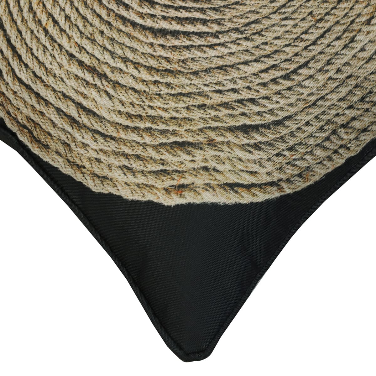 Coussin carré 18x18 po - Imprimé motif raffia