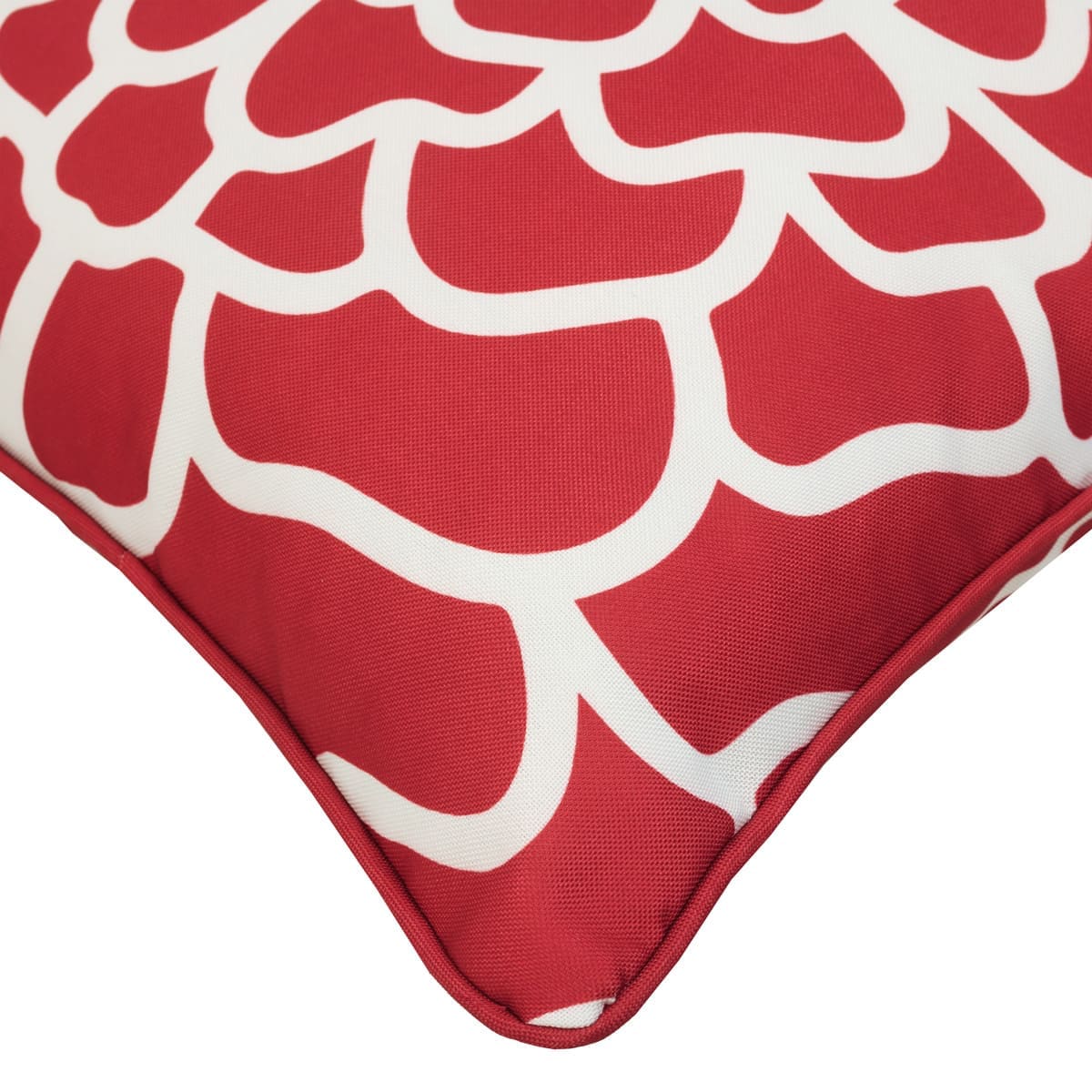 Coussin carré 18x18 po - Rouge salsa imprimé