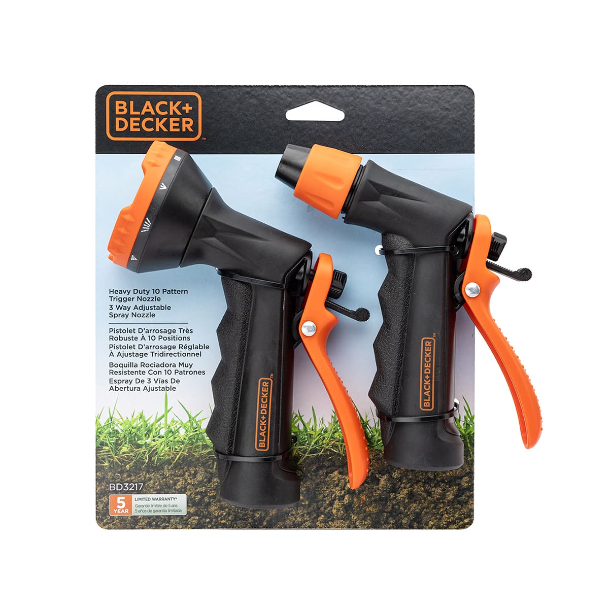 Rear Trigger Garden Hose Nozzle Combo