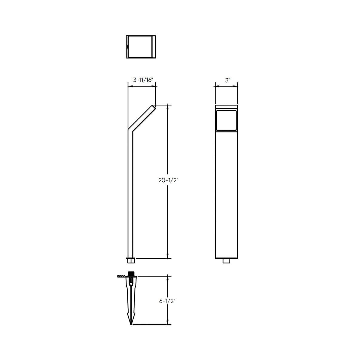 Set of 3 Acute Smart Pathway Lights