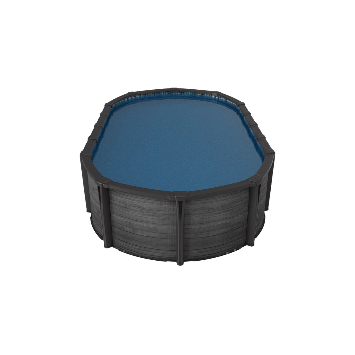 Pine Concrete above ground pool - 12'x15' Oval