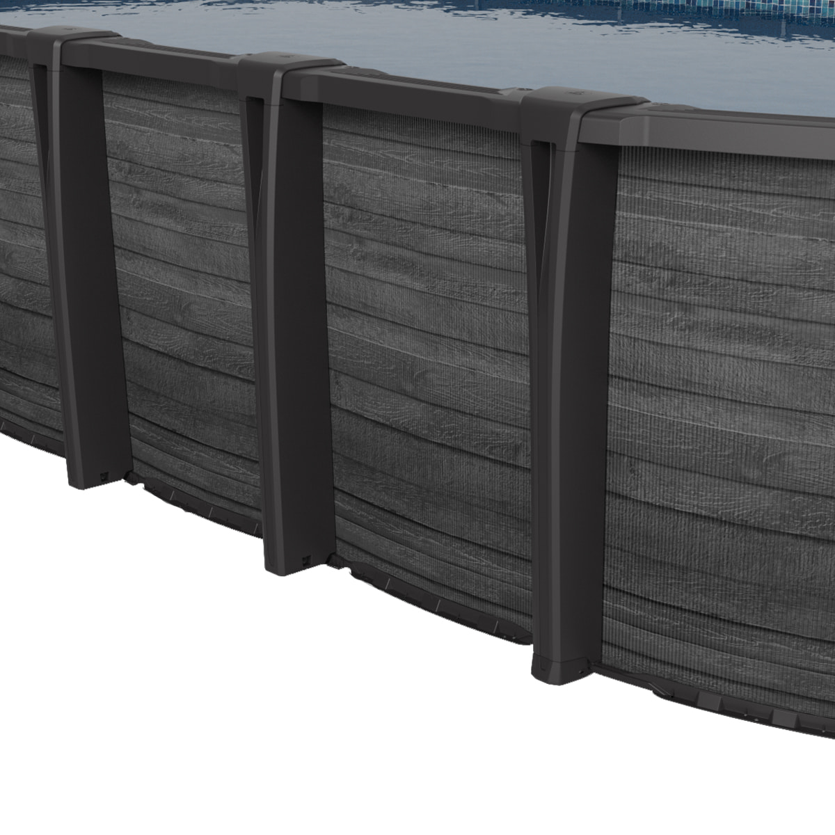 Pine Concrete above ground pool - 15'x21' Oval