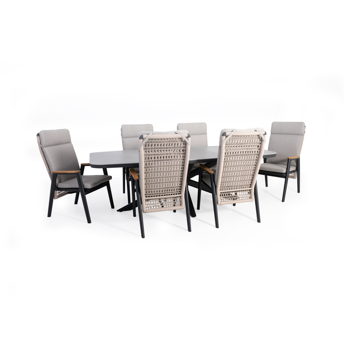 Lugano Dining Set – 6 Chairs and 43'' x 94'' Table
