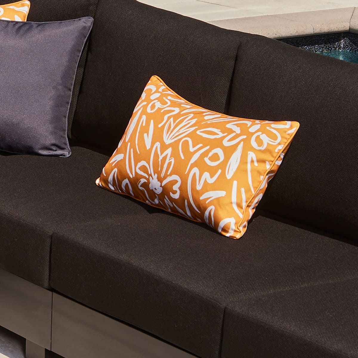 Lumbar Cushion 14x26 in – Yellow Floral