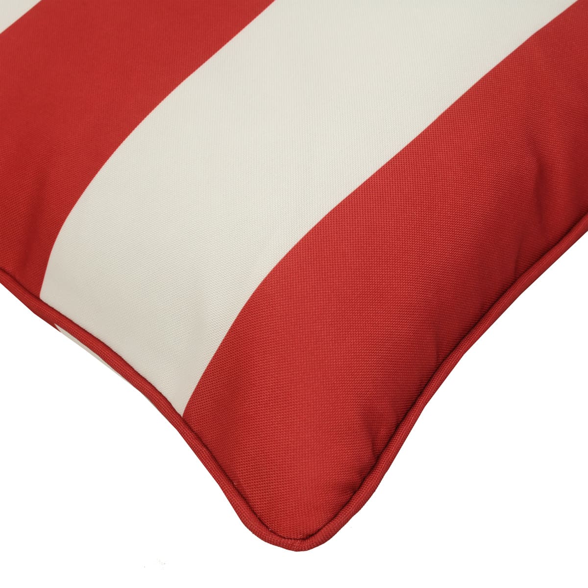 Coussin lombaire 14x26 po - Rouge et blanc