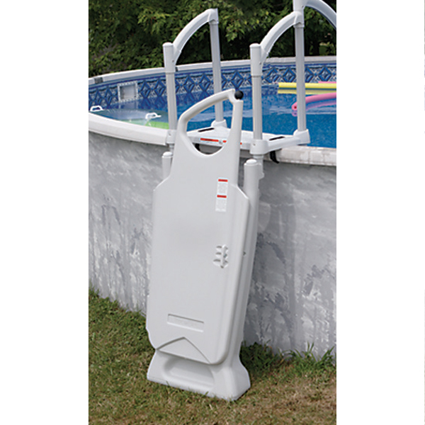 InnovaPlas Outdoor Ladder with Safety Gate - Pearl Gray