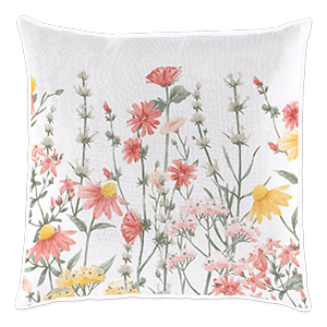 18x18 in Square Cushion - Local flowers