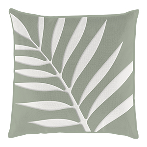 Coussin carré 24 po x 24 po - Palmier sauge