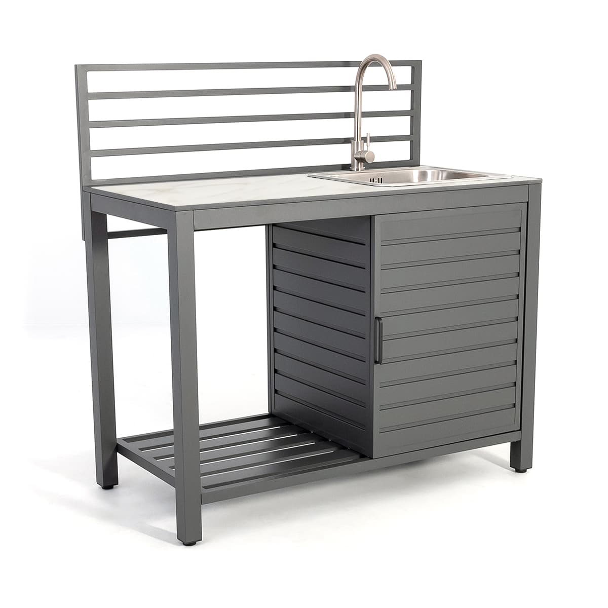 Cuisine extérieure avec évier - Aluminium