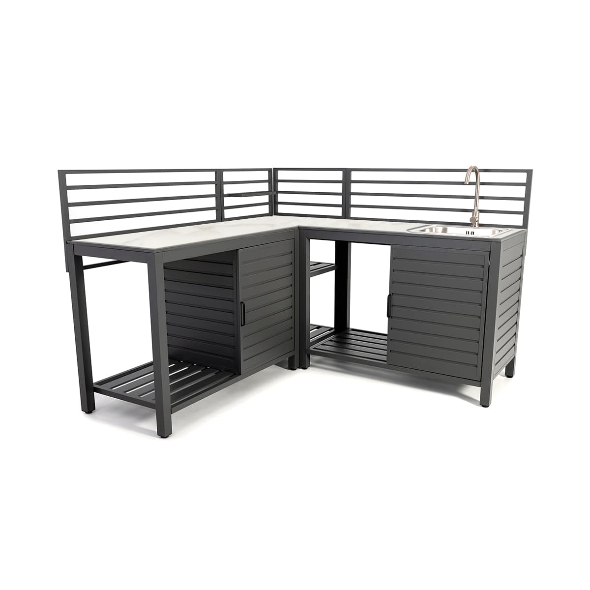 Cuisine extérieure avec évier - Aluminium