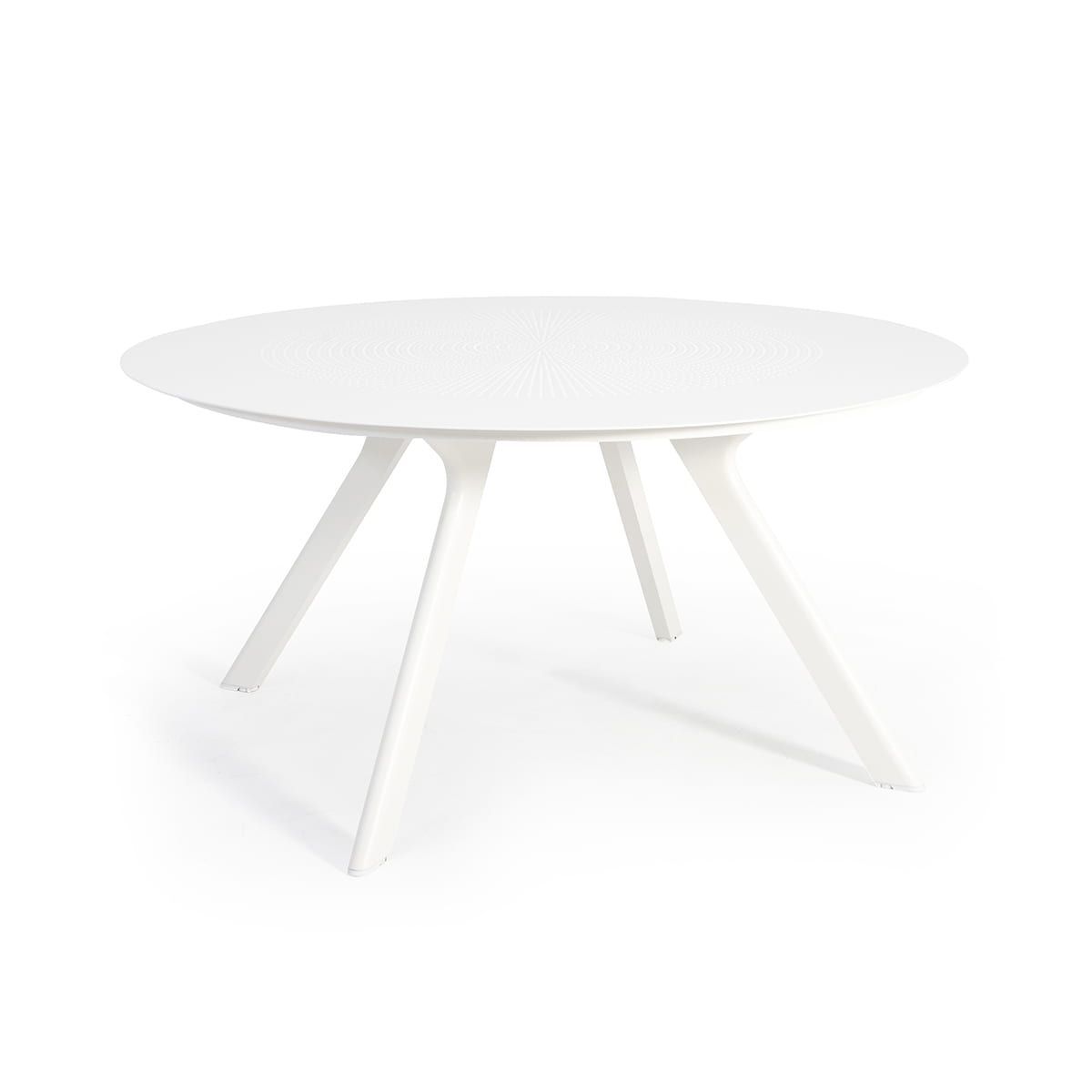 Maldives White Dining Set – 4 Chairs and Round Table