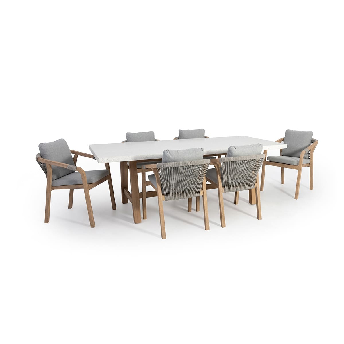 Ensemble à dîner - 6 chaises Rimini et table 86.6'' x 39.4''
