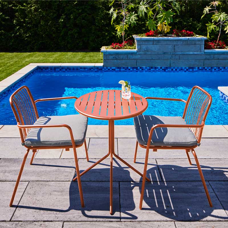 Table bistro Flores - Corail