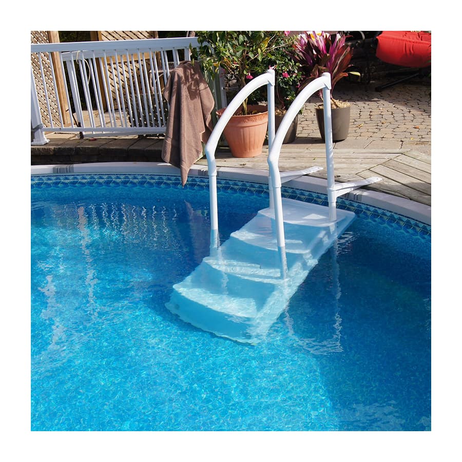 Royale II Step with 2 PVC Handrails - Pearl