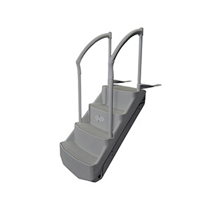 Marche Royale II avec 2 rampes en PVC - Gris