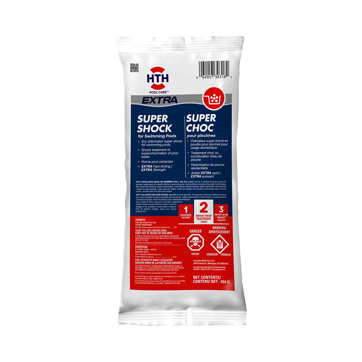Chlore granules HTH Extra Super Choc - 454 g