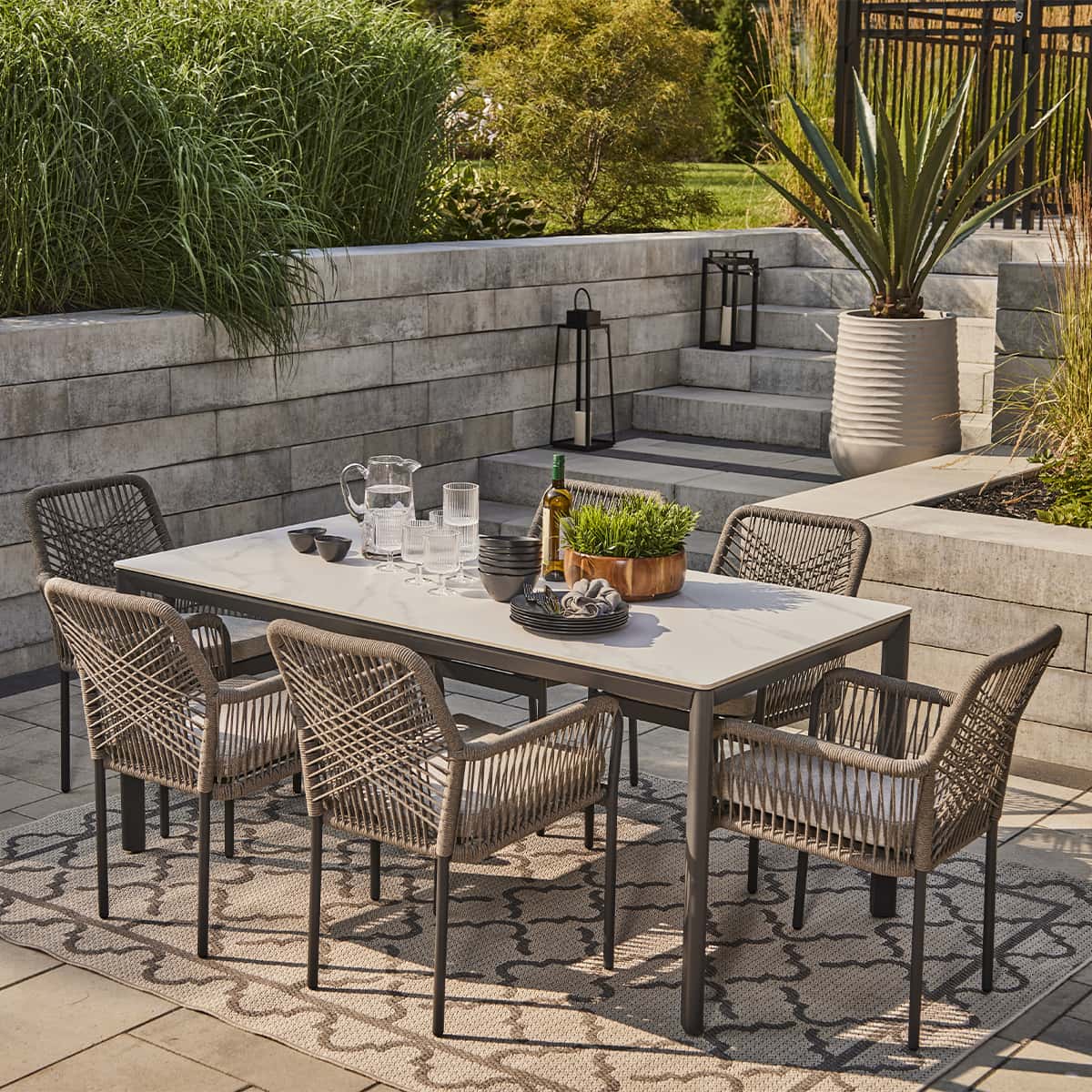 Raja dining set 6 chairs with 36