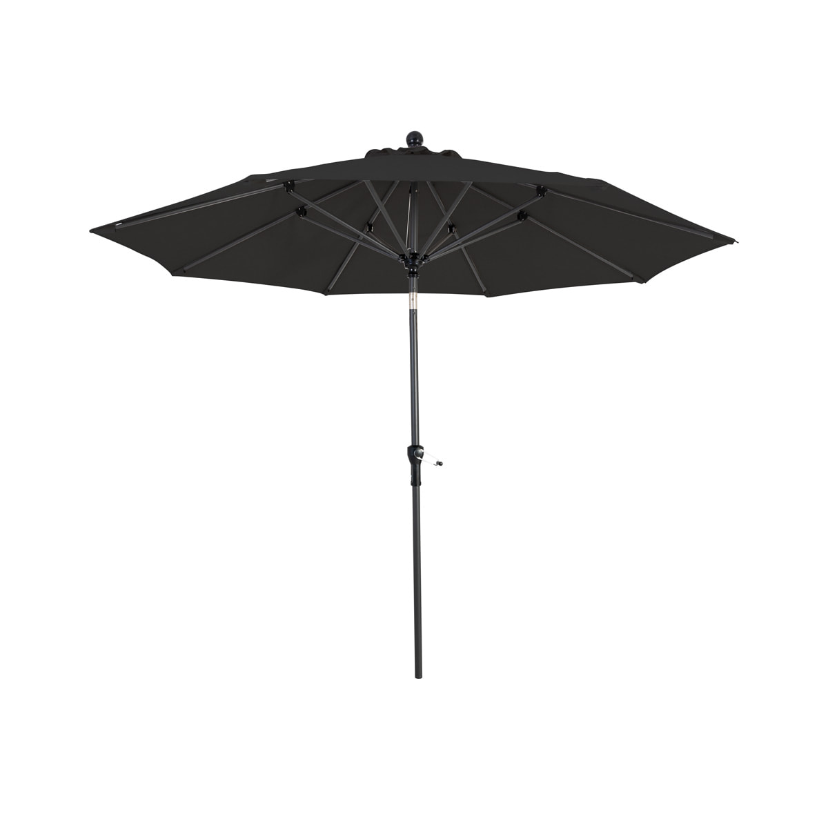 Parasol de marché de 9' Deluxe Sunbrella - Noir