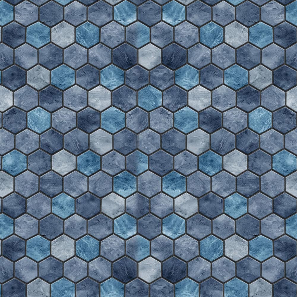Toile accrochée hors-terre ronde 15' - Travertine Hex