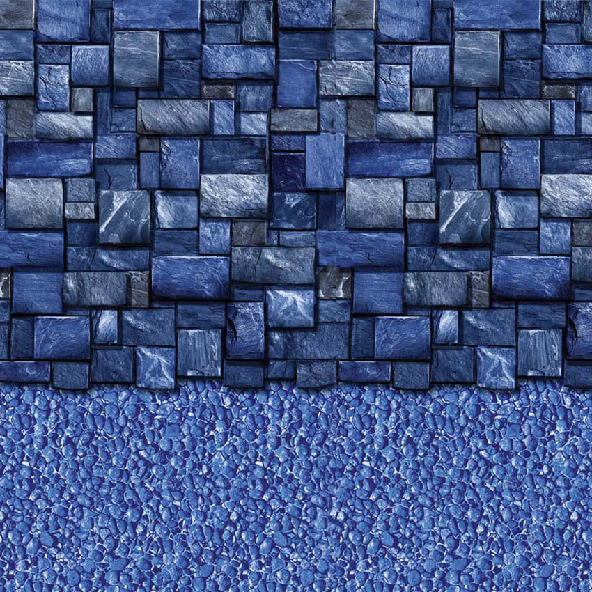 Toile accrochée hors-terre ronde 24' -Blue Slate Streamstone