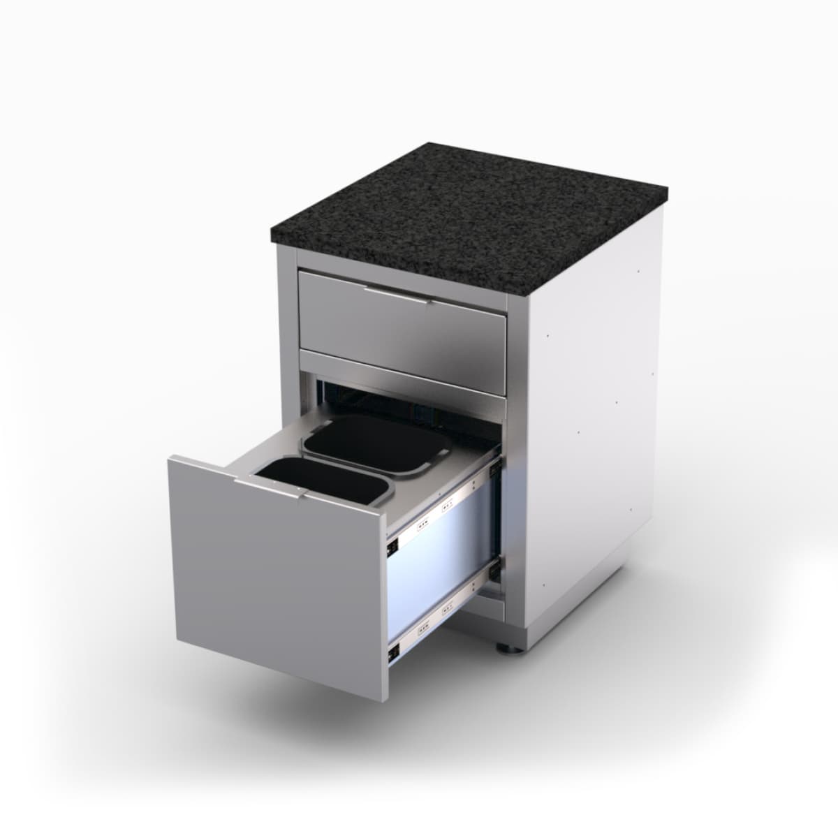 Outdoor Kitchen Module (Trash Drawer and Small Drawer)