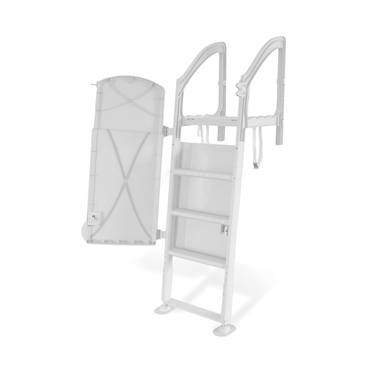 Échelle avec attaches par courroies