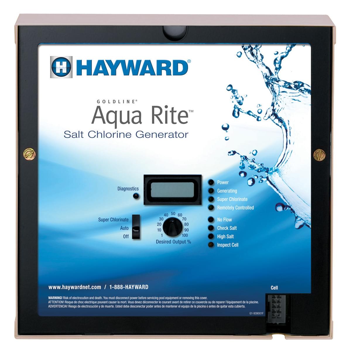Hayward Aqua Rite XL Salt Generator & 40,000 Gal Cell (Plug-in)