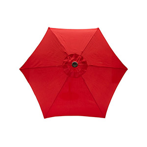 Parasol de marché 7' (2,3 m) - Noir - Rouge